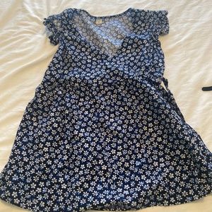 Blue maternity blouse